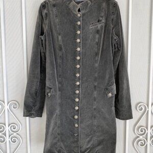 THEODORE - Beverly Hills - Gray Velvet Military Jacket - Medium